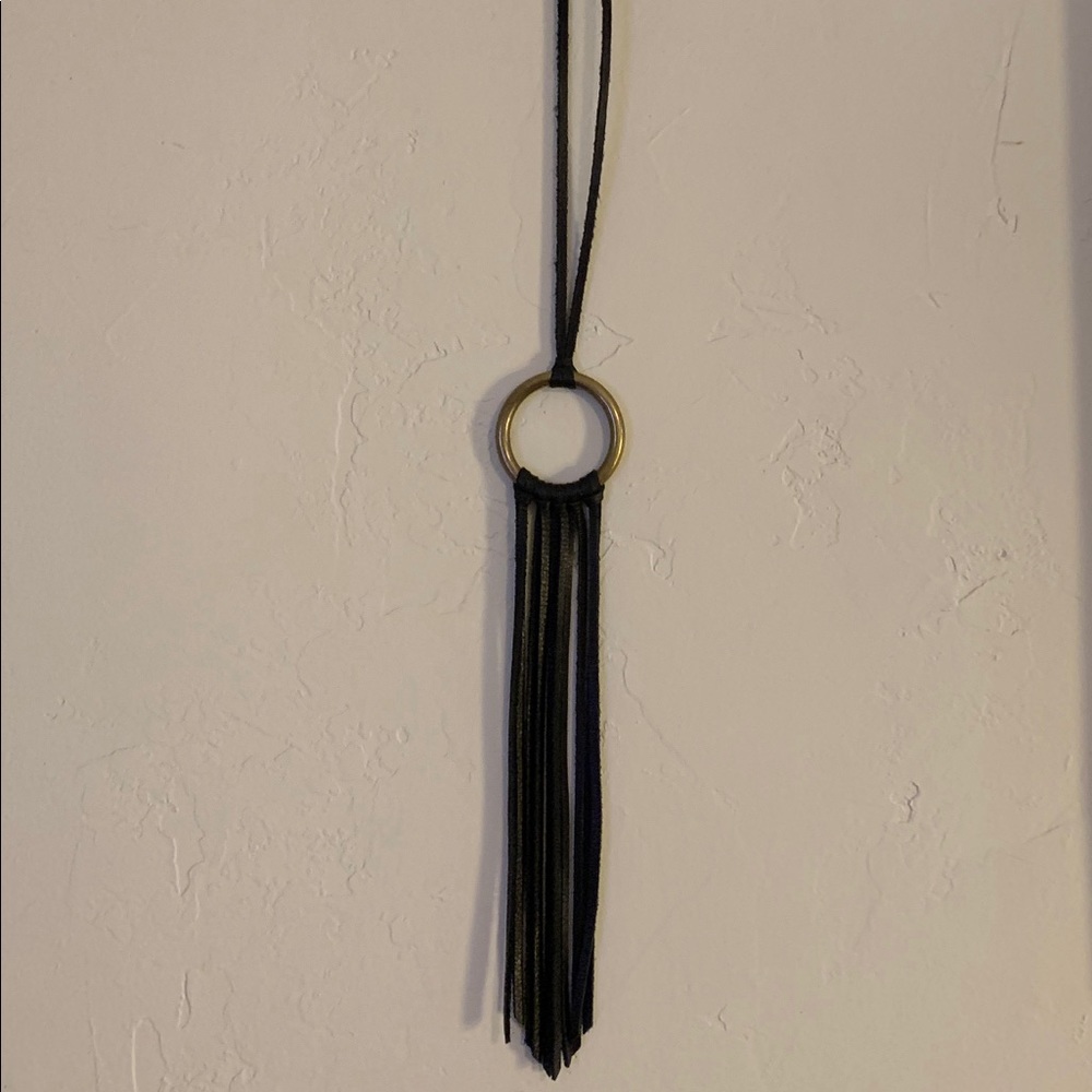 Leather Fringe Necklace